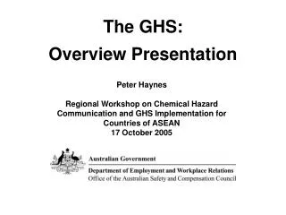 The GHS: Overview Presentation