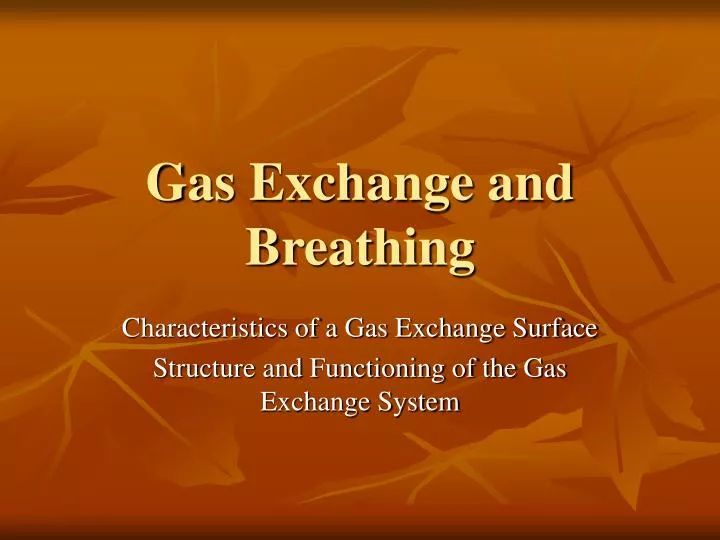 gas exchange and breathing