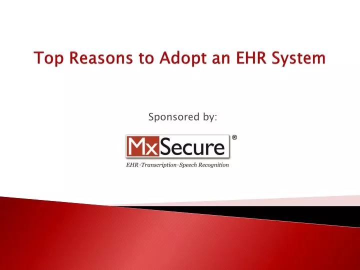 top reasons to adopt an ehr system