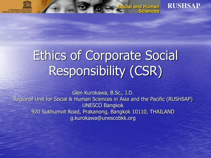 ethics of corporate social responsibility csr
