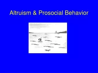 Altruism &amp; Prosocial Behavior