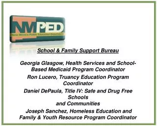 School &amp; Family Support Bureau Georgia Glasgow, Health Services and School-Based Medicaid Program Coordinator