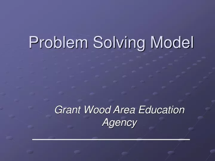 problem solving model