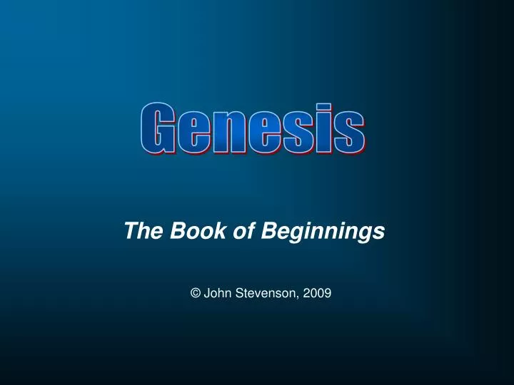 the book of beginnings
