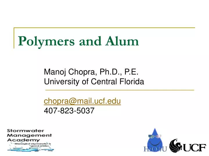 polymers and alum