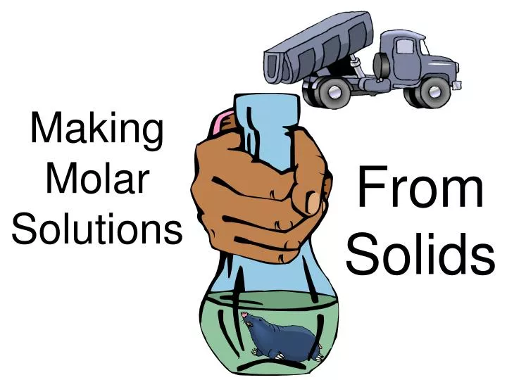 making molar solutions