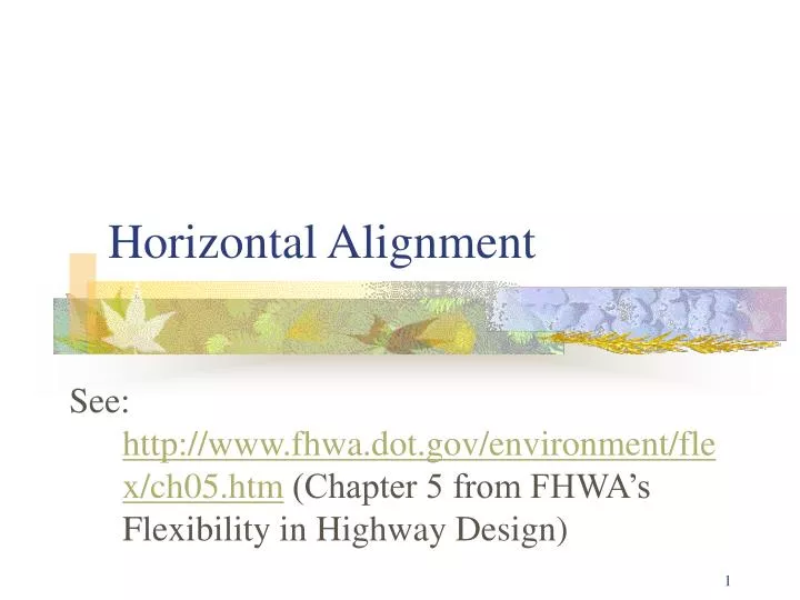 horizontal alignment