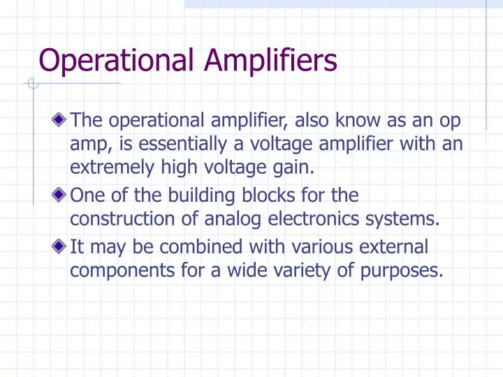 operational amplifiers