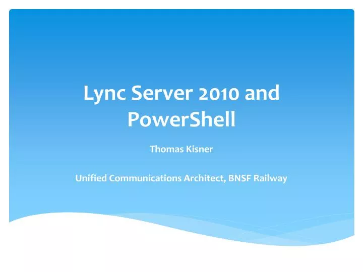 lync server 2010 and powershell