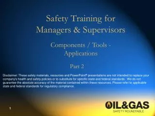 Safety Training for Managers &amp; Supervisors