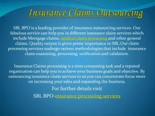 Insurance bpo services