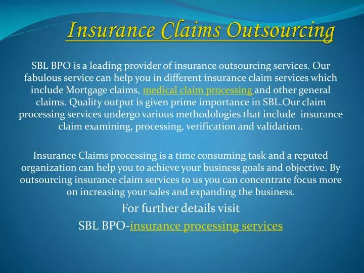 insurance claims outsourcing
