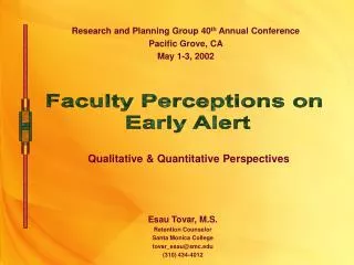 Qualitative &amp; Quantitative Perspectives