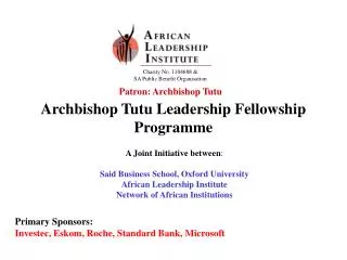 Archbishop Tutu Leadership Fellowship Programme