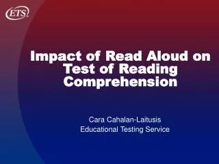 Impact of Read Aloud on Test of Reading Comprehension