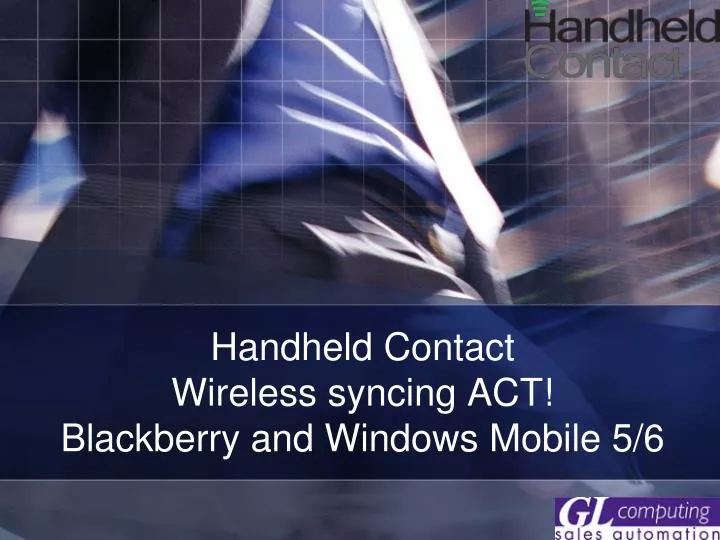 handheld contact wireless syncing act blackberry and windows mobile 5 6
