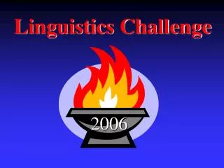 Linguistics Challenge