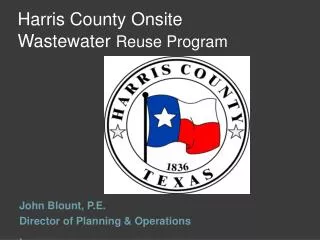 Harris County Onsite Wastewater Reuse Program