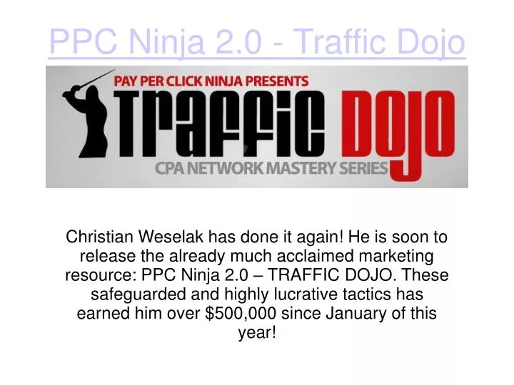 ppc ninja 2 0 traffic dojo