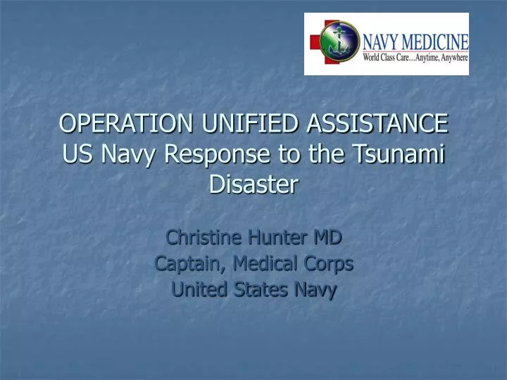 operation unified assistance us navy response to the tsunami disaster