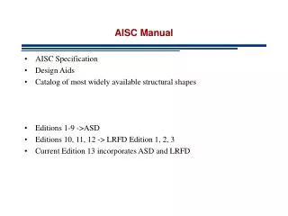 AISC Manual