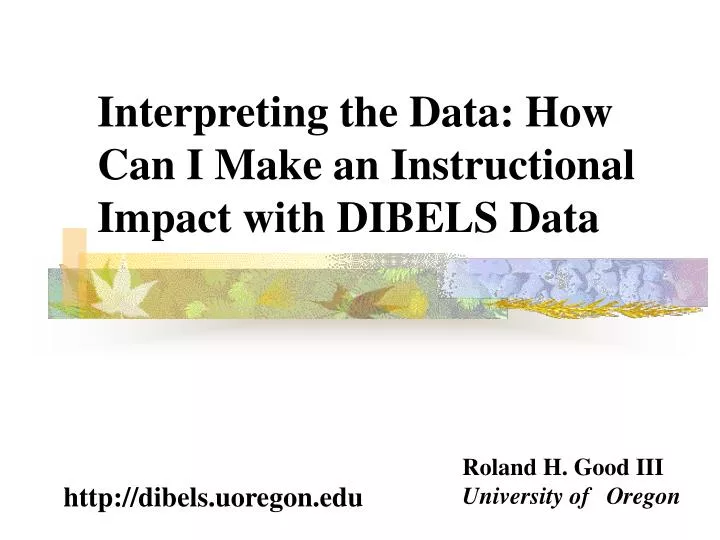 interpreting the data how can i make an instructional impact with dibels data