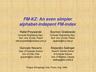 FM-KZ: An even simpler alphabet-indepent FM-index