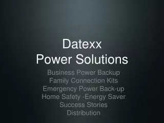 Datexx Power Solutions