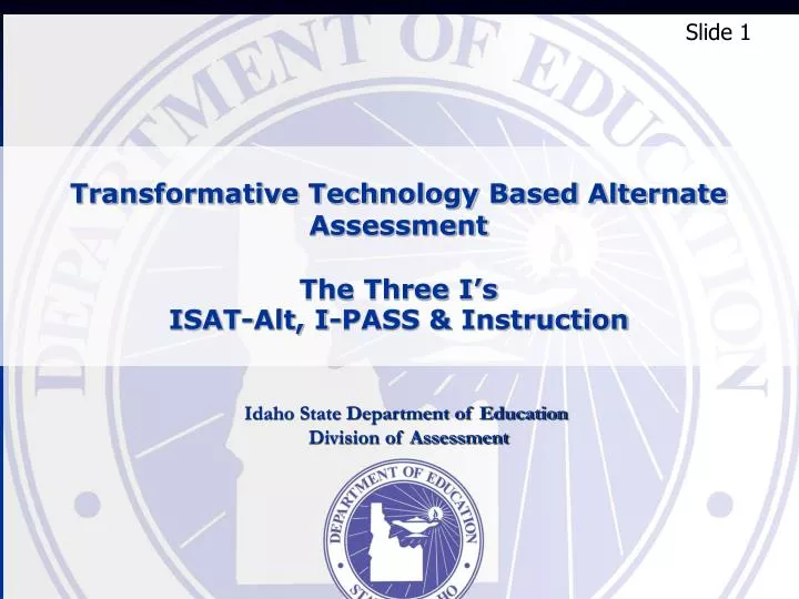 transformative technology based alternate assessment the three i s isat alt i pass instruction