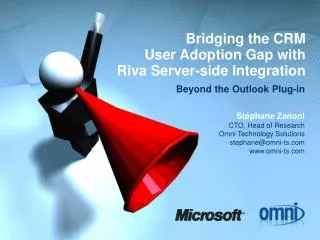 Bridging the CRM User Adoption Gap with Riva Server-side Integration