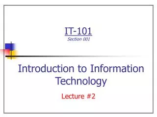 IT-101 Section 001