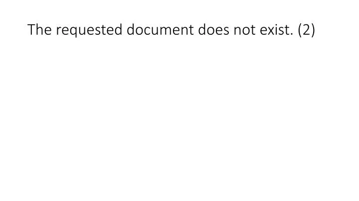 the requested document does not exist 2