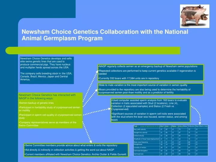 newsham choice genetics collaboration with the national animal germplasm program