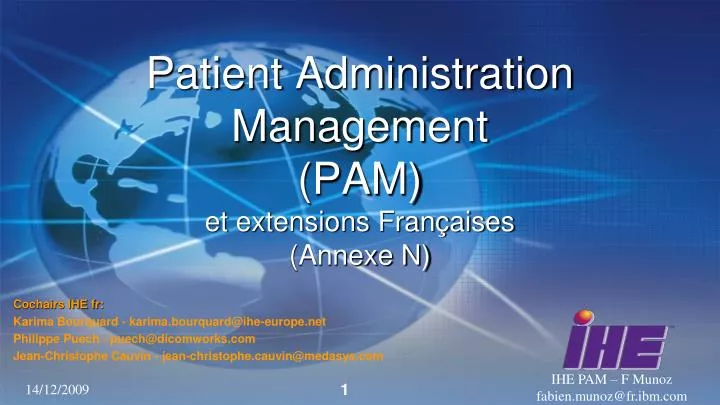 patient administration management pam et extensions fran aises annexe n