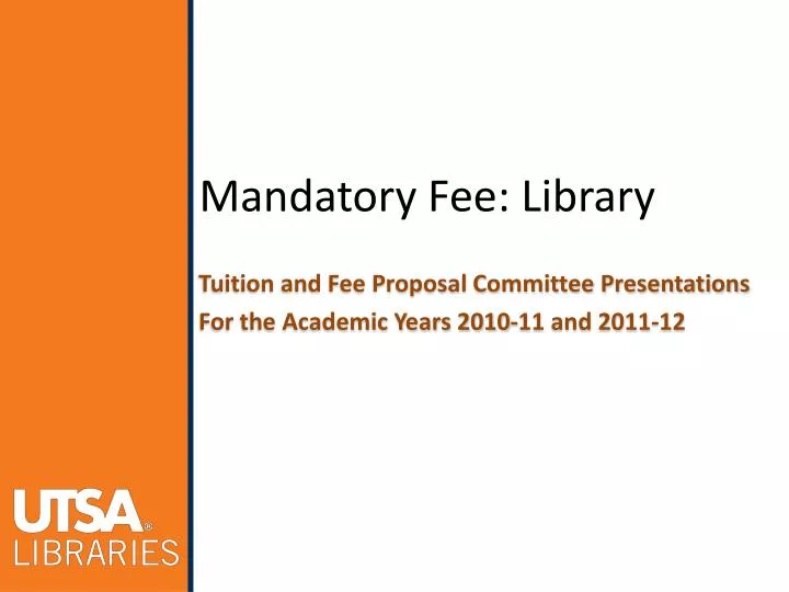 mandatory fee library