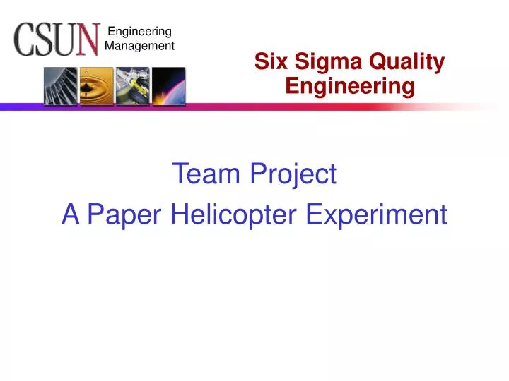 six sigma quality engineering