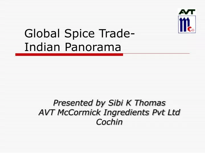 global spice trade indian panorama