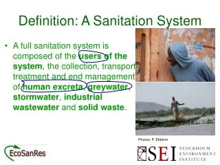 Definition: A Sanitation System