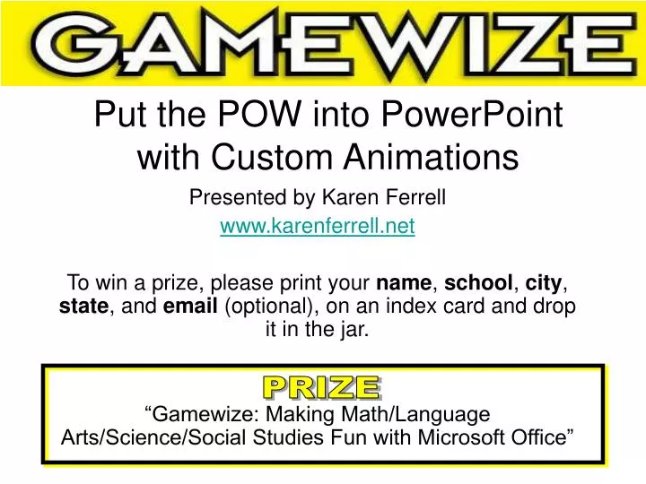 put the pow into powerpoint with custom animations