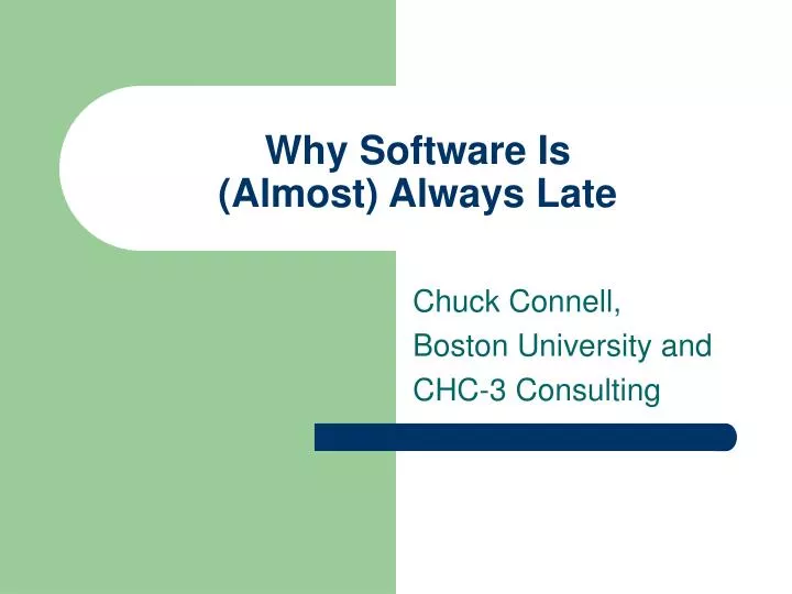 why software is almost always late
