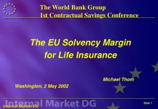The World Bank Group 	1st Contractual Savings Conference