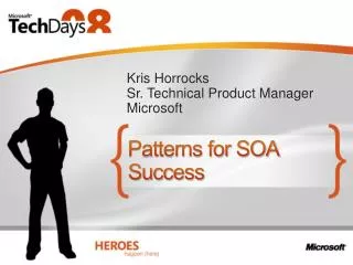 Patterns for SOA Success