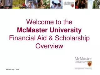 Welcome to the McMaster University Financial Aid &amp; Scholarship Overview