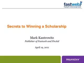 Secrets to Winning a Scholarship