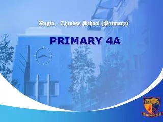 Anglo - Chinese School (Primary) PRIMARY 4A