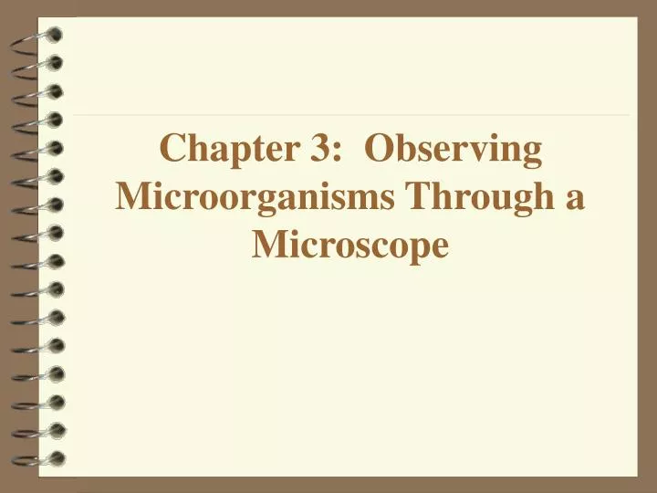 chapter 3 observing microorganisms through a microscope