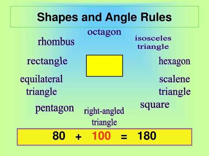 shapes and angle rules
