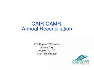 CAIR-CAMR: Annual Reconciliation