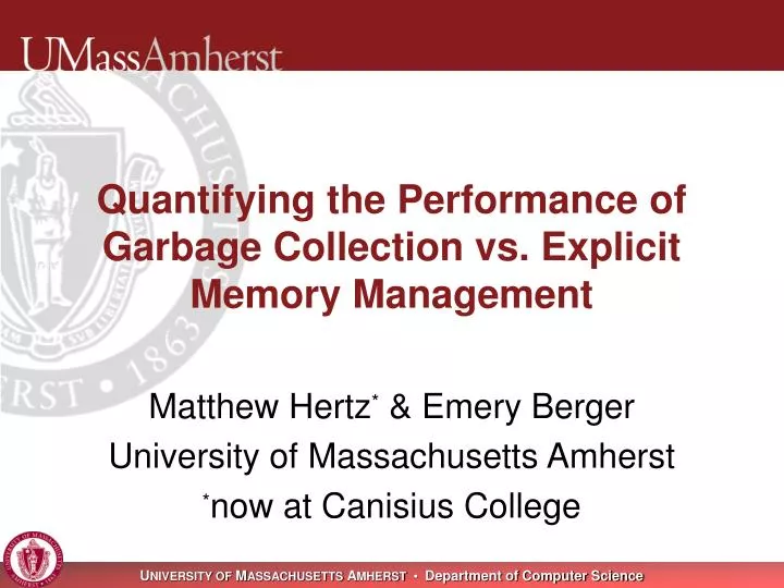 quantifying the performance of garbage collection vs explicit memory management