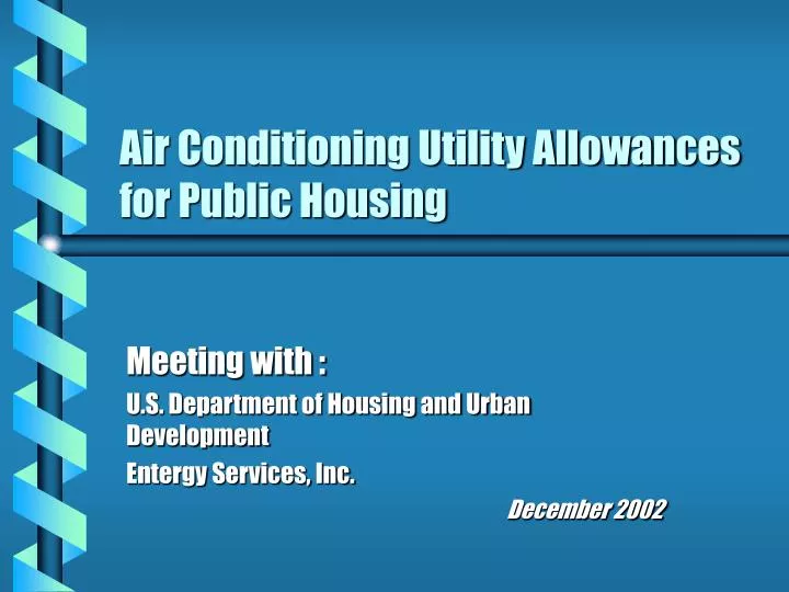 air conditioning utility allowances for public housing